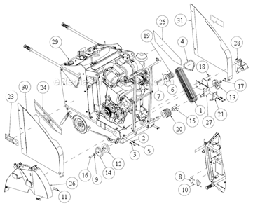 Part Location Diagram of 167517 MK Diamond Pulley, 7/3Vx/2.8 Bolt-On